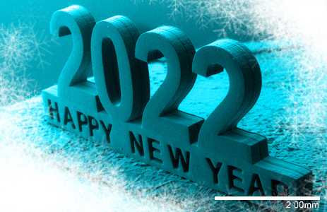 Structure Happy New Year 2022 made by Dilase 3D