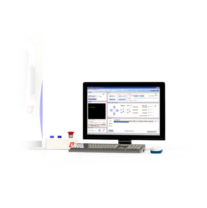 Ecran d'ordinateur avec logiciel DilaseSoft pour le pilotage du Dilase 250