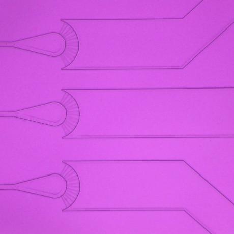 Exemple de dispositif microfluidique : motif avec deux niveaux d'alignement
